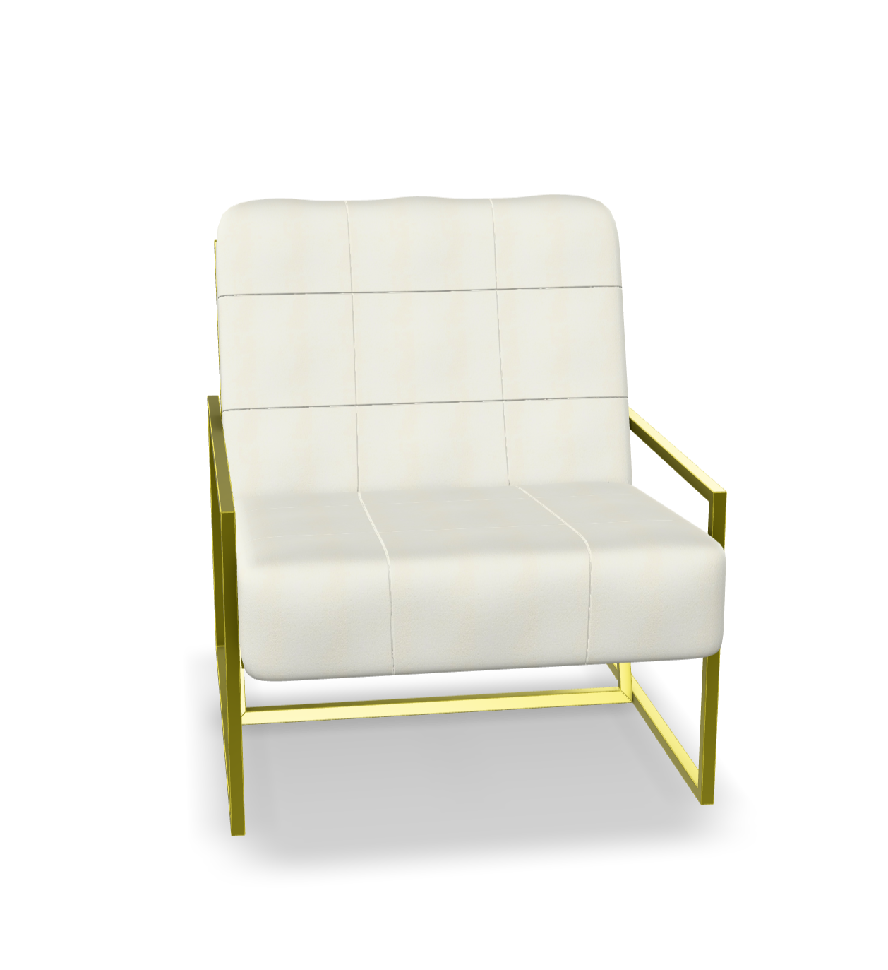 Flat product photo of a lounge chair — one fixed angle, no interaction